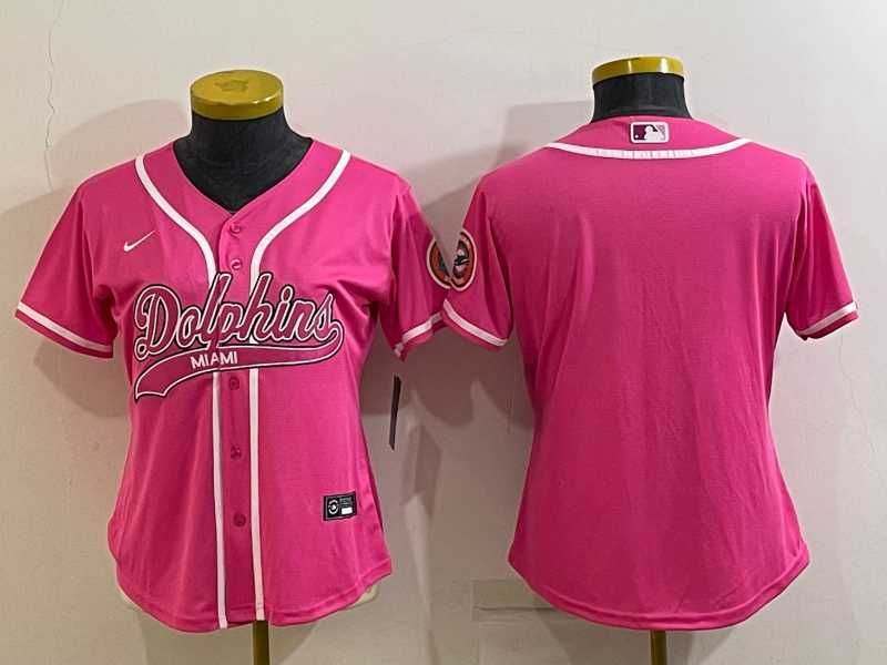 Women's Miami Dolphins Blank Pink With Patch Cool Base Stitched Baseball Jersey,We sell and wholesale Women's Miami Dolphins Blank Pink With Patch Cool Base Stitched Baseball Jersey on line form chian!
